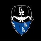 Los Angeles Dodgers Skull Bandana Flag 3X5Ft Banner USA Polyester with Brass Grommets