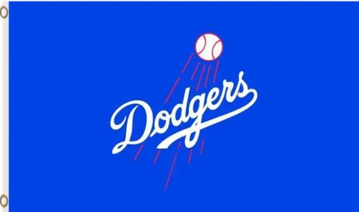 Los Angeles Dodgers Blue US Flag 3X5Ft Banner USA Polyester with Brass Grommets