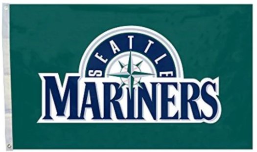 Seattle Mariners Green Flag 3X5Ft Banner USA Polyester with Brass Grommets