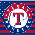 Texas Rangers American Flag 3X5Ft Banner USA Polyester with Brass Grommets