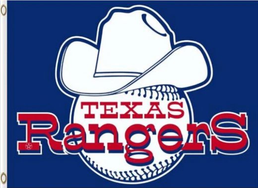 Texas Rangers Cowboy Hat and Baseball  Flag 3X5Ft Banner USA Polyester with Bras Grommets