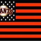 San Francisco Giants Black Logo US Flag 3X5Ft Banner USA Polyester with Brass Grommets
