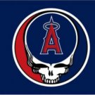 Los Angeles Angels Dead Skull Flag 3X5Ft Banner USA Polyester with Brass Grommets
