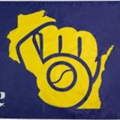 Milwaukee Brewers Miller Lite Flag 3X5Ft Banner USA Polyester with Brass Grommets