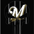 Milwaukee Brewers Vertical Black Flag 3X5Ft Banner USA Polyester with Brass Grommets
