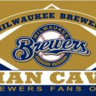 Milwaukee Brewers Man Cave Flag 3X5Ft Banner USA Polyester with Brass Grommets