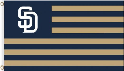 San Diego Padres Baseball US Flag 3X5Ft Banner USA Polyester with Brass Grommets