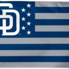 San Diego Padres Star and Stripes Flag 3X5Ft Banner USA Polyester with Brass Grommets