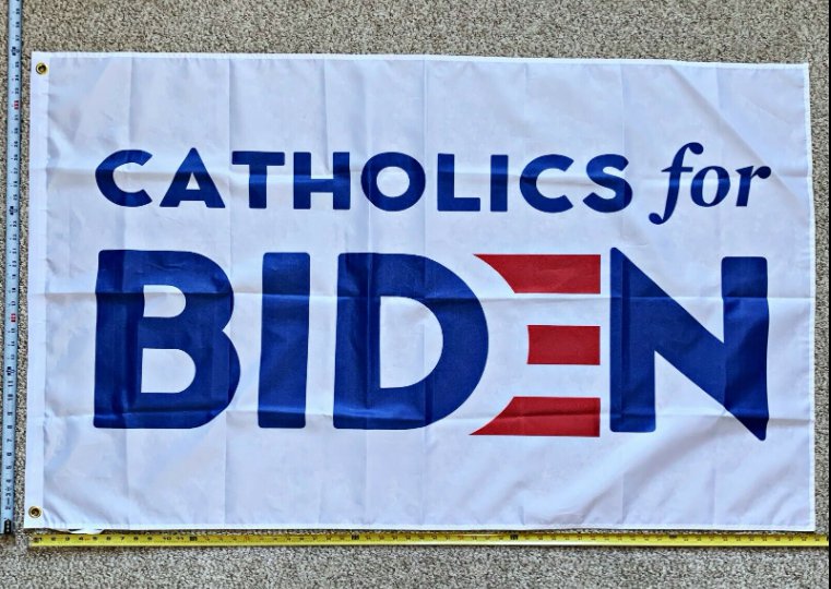 Joe Biden Flag Biden Harris Catholics For Biden Sign Poster 3x5Ft