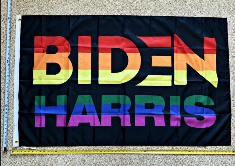 Joe Biden Flag Biden Harris BLM Rain Equality USA Sign Poster 3x5Ft
