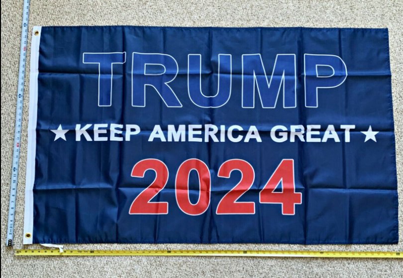 Donald Trump Flag 2024 Don Jr Blue Red USA Army Sign Poster 3x5Ft