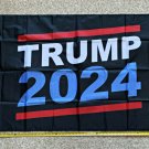 Donald Trump Flag 2024 Don Jr Black Slant USA Army Sign Poster 3x5Ft