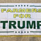 Donald Trump Flag Farmers For Trump WHITE 3x5Ft Sign USA John Deere