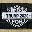 Donald Trump Flag Bikers For Trump Shield Navy Sign Poster 3x5Ft
