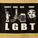 Donald Trump Flag Trump 2024 LGBT USA Army Guns Sign Poster 3x5Ft