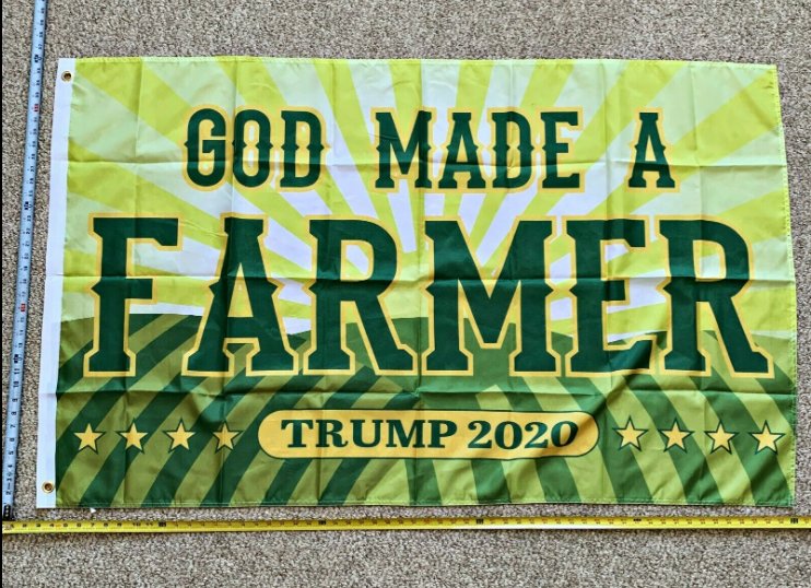 Donald Trump Flag God Made A Farmer USA Busch Army Police Sign 3x5Ft