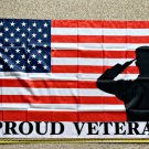 Donald Trump Flag Proud Veteran USA Flag Army Sign Poster 3x5Ft