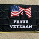 Donald Trump Flag 2024 Proud Veteran Black Cops USA Sign Poster 3x5Ft