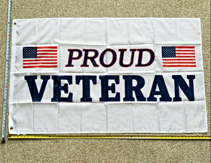 Donald Trump Flag Proud Veteran White Cops USA Sign Poster 3x5Ft