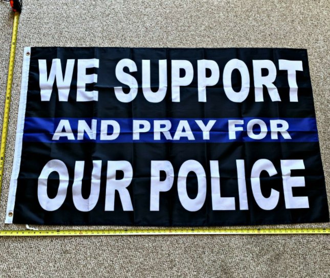 Donald Trump 2024 Flag We Support Our Police Trump 3x5Ft Army Cop BLM