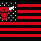 Chicago Bulls Flag Star and Stripe Flag 3X5Ft Polyester Banner USA Digital Print