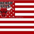 Chicago Bulls Flag Star and Stripe Red Flag 3X5Ft Polyester Banner USA Digital Print