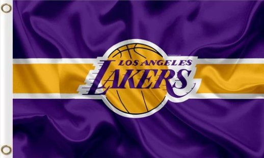 Los Angeles Lakers Custom US Flag 3X5Ft Polyester Banner USA Digital Print