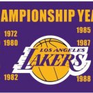 Los Angeles Lakers Championship Years Flag 3X5Ft Polyester Banner USA Digital Print