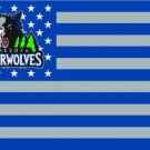 Minnesota Timberwolves Star Flag 3X5Ft Polyester Banner USA Digital Print