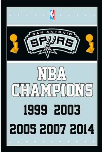 San Antonio Spurs Champions Flag 3X5Ft Polyester Banner USA Digital Print