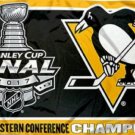 Pittsburgh Penguins 2017 Eastern Conference Champions Flag 3X5Ft Polyester Digital Print Banner USA