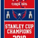 Washington Capitals 2018 Stanley Cup Champions Column Flag 3X5Ft Polyester Digital Print Banner USA