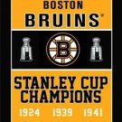 Boston Bruins Stanley Cup Champions Vertical Flag 3X5Ft Polyester Digital Print Banner USA