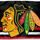Chicago Blackhawks Black Flag 3X5Ft Polyester Digital Print Banner USA