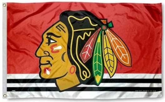 Chicago Blackhawks Red US Flag 3X5Ft Polyester Digital Print Banner USA