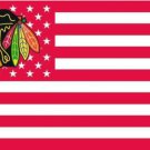 Chicago Blackhawks Custom US Flag 3X5Ft Polyester Digital Print Banner USA