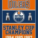 Edmonton Oilers Champions Flag 3X5Ft Polyester Digital Print Banner USA