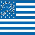 Detroit Lions Star Flag 3X5 Ft Polyester Banner USA 90x150cm