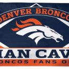 Denver Broncos Man Cave Flag 3X5 Ft Polyester Banner USA 90x150cm