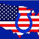 Indianapolis Colts American Map Flag 3X5 Ft Polyester Banner USA 90x150cm