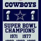 Dallas Cowboys Champions Flag 3X5 Ft Polyester Banner USA 90x150cm