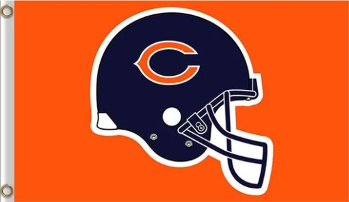 Chicago Bears Helmet Flag 3X5 Ft Polyester Banner USA 90x150cm