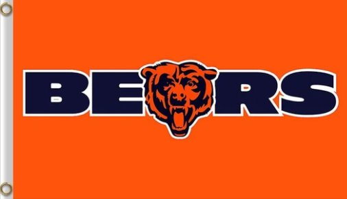 Chicago Bears Orange Flag 3X5 Ft Polyester Banner USA 90x150cm
