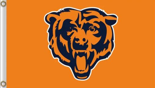 Chicago Bears Orange Flag 3X5 Ft Polyester Banner USA 90x150cm