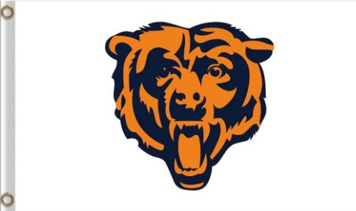 Chicago Bears White Flag 3X5 Ft Polyester Banner USA 90x150cm