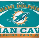 Miami Dolphins Man Cave Flag 3X5 Ft Polyester Banner USA 90x150cm