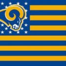 Los Angeles Rams Star and Stripes US Flag 3X5 Ft Polyester Banner USA 90x150cm