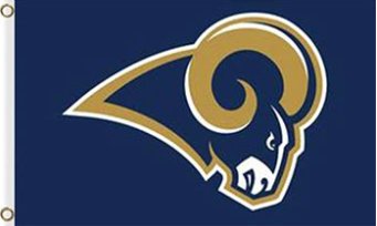 Los Angeles Rams Club Blue Flag 3X5 Ft Polyester Banner USA 90x150cm