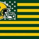 Green Bay Packers Star and Strips Flag 3X5 Ft Polyester Banner USA 90x150cm