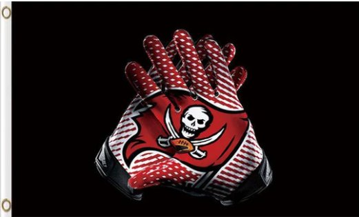Tampa Bay Buccaneers Gloves Flag 3X5 Ft Polyester Banner USA 90x150cm